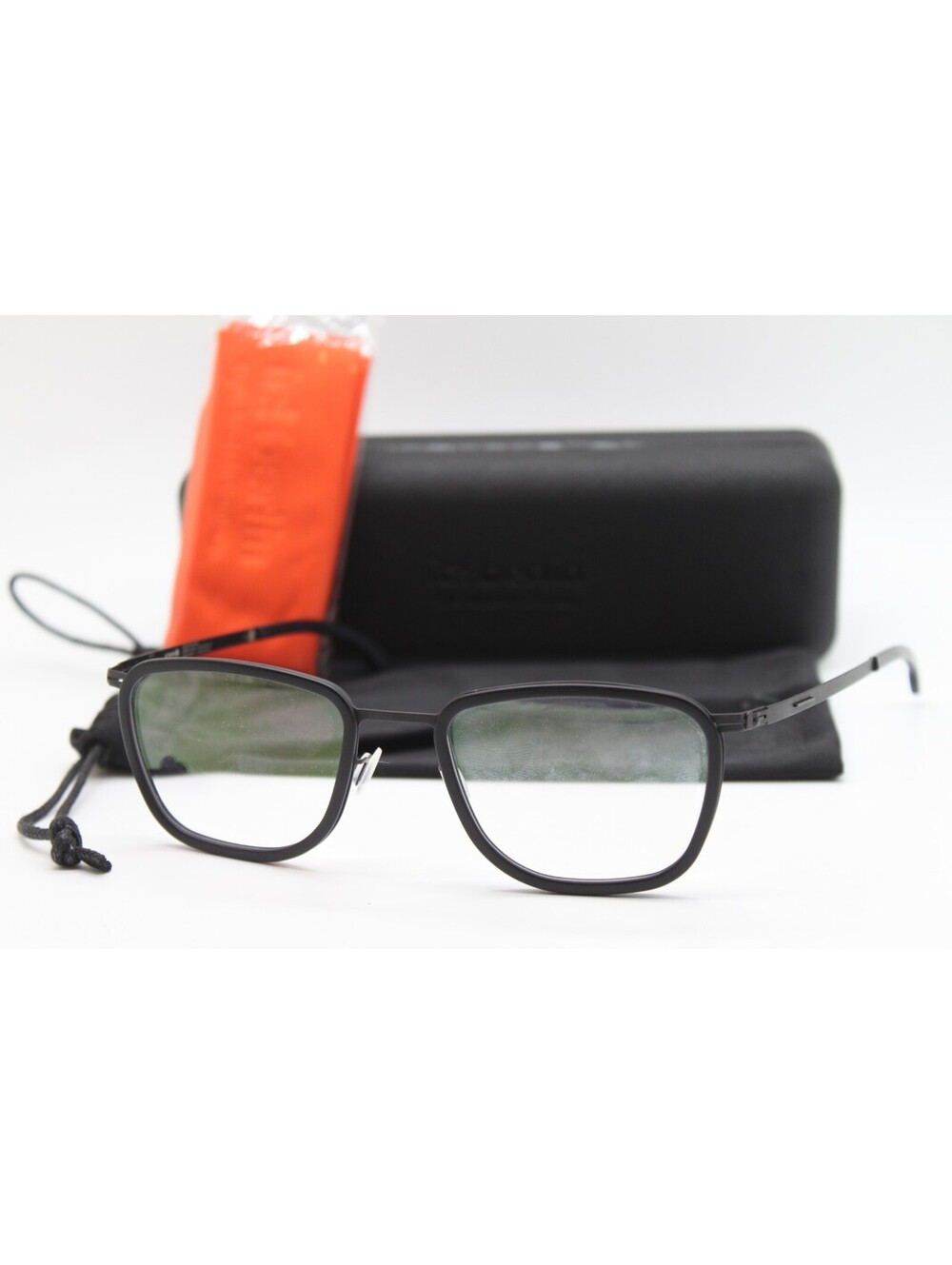 NEW IC! BERLIN MODEL TAKU BLACK AUTHENTIC EYEGLASSES W/CASE 51-21